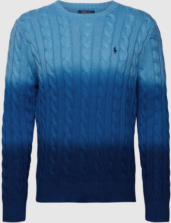 Polo Ralph Lauren trui ronde hals blauw gestreept katoen