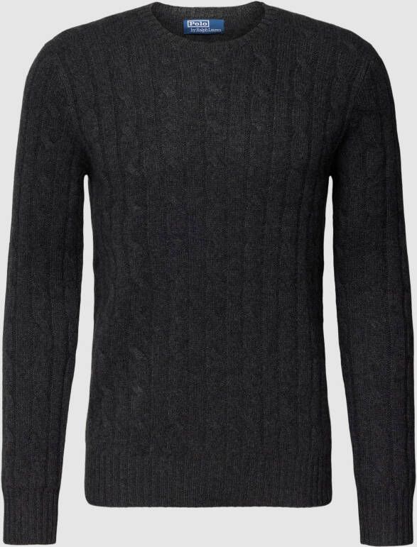 Polo Ralph Lauren Kasjmier pullover met kabelpatroon model 'CABLE'