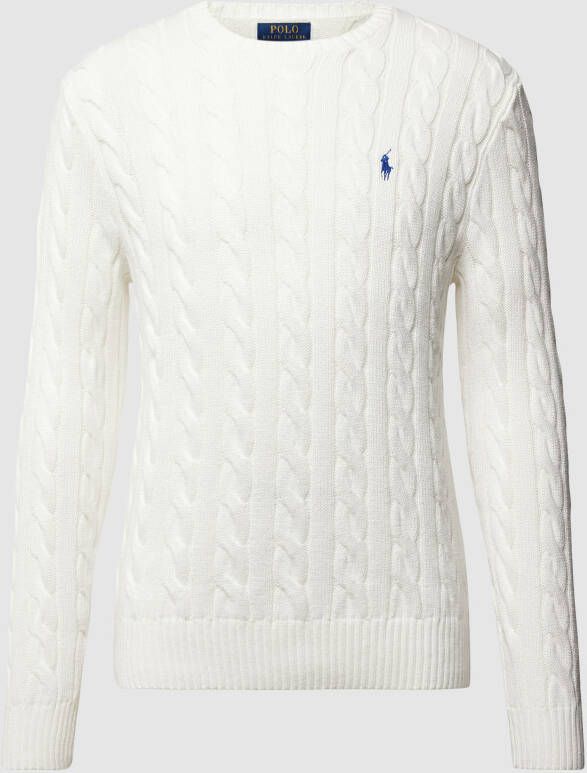 Polo Ralph Lauren Gebreide pullover met kabelpatroon model 'Driver'