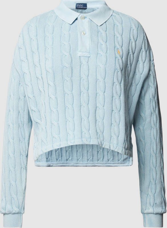 Polo Ralph Lauren Gebreide pullover met kabelpatroon model 'POLO'