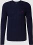 Ralph Lauren Blauwe kabelgebreide wollen trui met Pony-borduursel Blauw Heren - Thumbnail 1