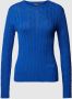 Ralph Lauren Comfortabele en stijlvolle ronde hals gebreide kleding voor vrouwen Blue Dames - Thumbnail 1