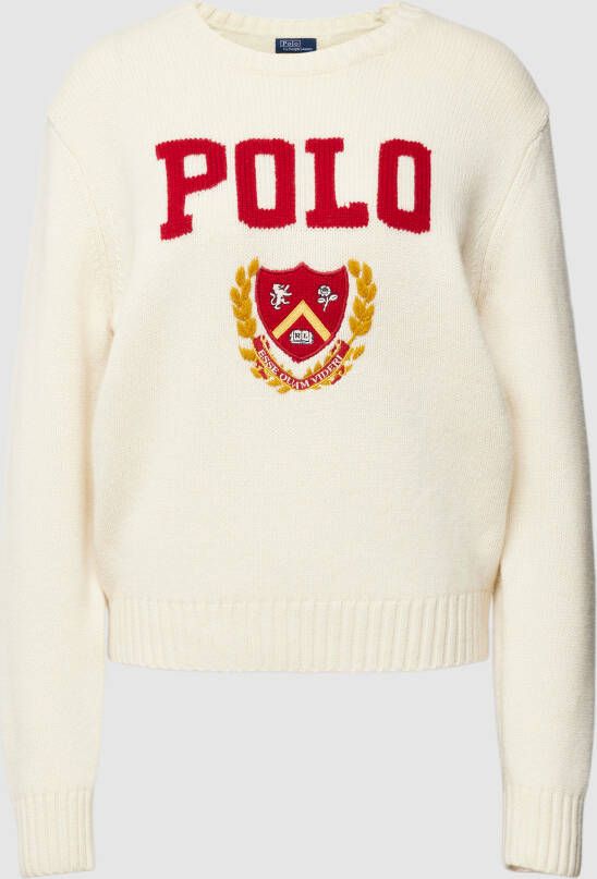 Polo Ralph Lauren Witte Wol Ronde Hals Sweaters White Dames
