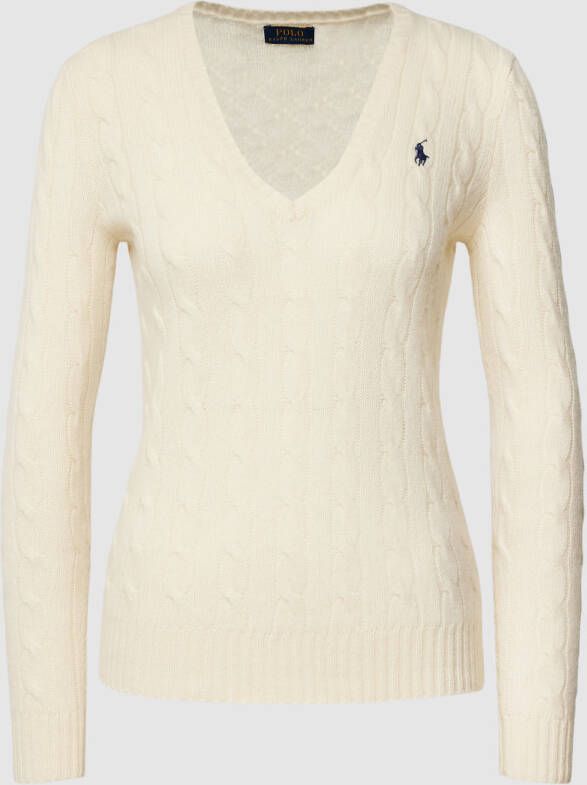 Polo Ralph Lauren Gebreide pullover met V-hals model 'KIMBERLEY'