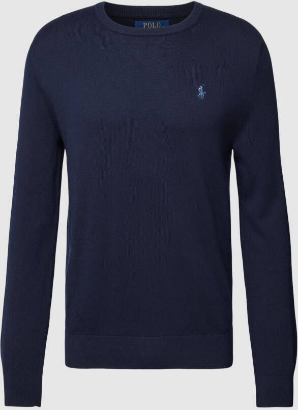 Polo Ralph Lauren Gebreide pullover van een mix van katoen en kasjmier met logostitching
