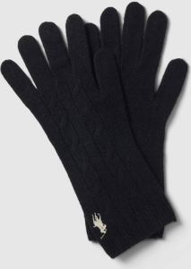 Ralph Lauren Zwarte Wol en Kasjmier Handschoenen voor Dames Zwart Dames
