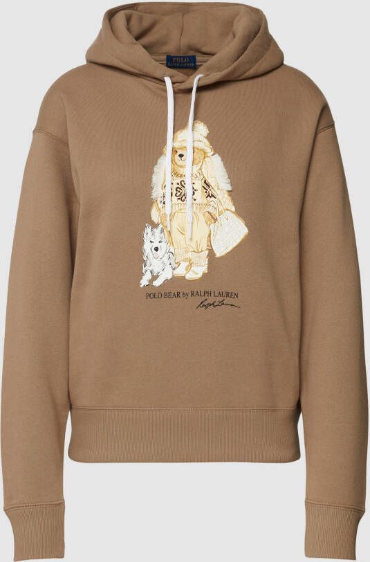 Polo Ralph Lauren Hoodie met labelprint model 'BEAR'