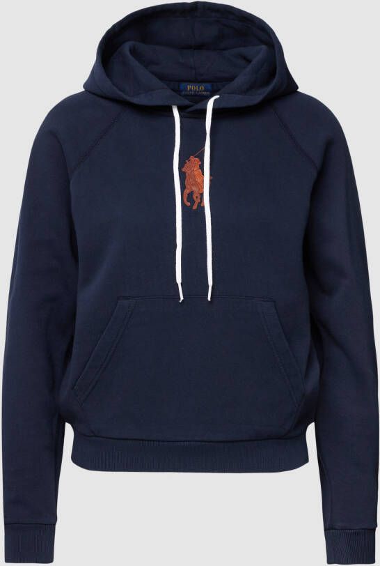 POLO Ralph Lauren hoodie met printopdruk en borduursels donkerblauw