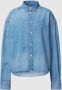 Polo Ralph Lauren Blauwe Cropped Boxy Denim Shirt Blue Dames - Thumbnail 1