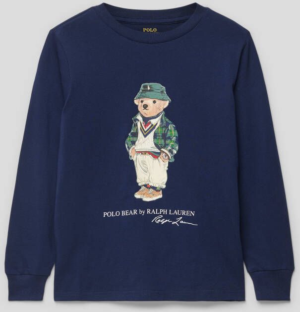 Polo Ralph Lauren Kids Shirt met lange mouwen en labelprint