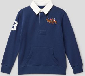 Polo Ralph Lauren Kids Sweatshirt met labelstitching model 'RUGBY'