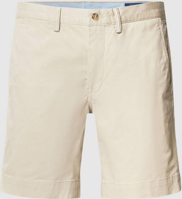Polo Ralph Lauren Stretch straight fit korte broek met riemlussen model 'BEDFORD'