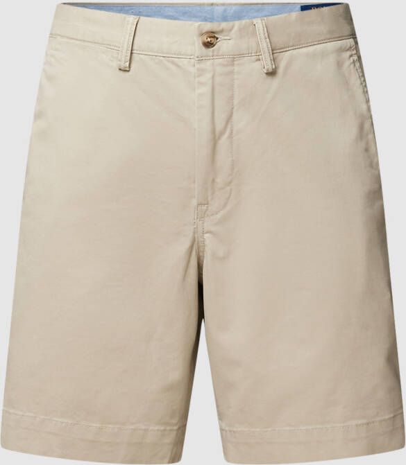 Polo Ralph Lauren Stretch straight fit korte broek met riemlussen model 'BEDFORD'