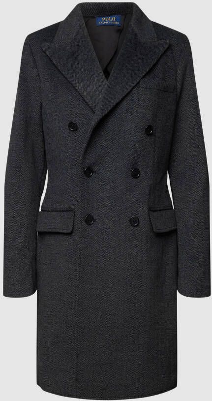 Polo Ralph Lauren Lange jas met wol en klepzakken