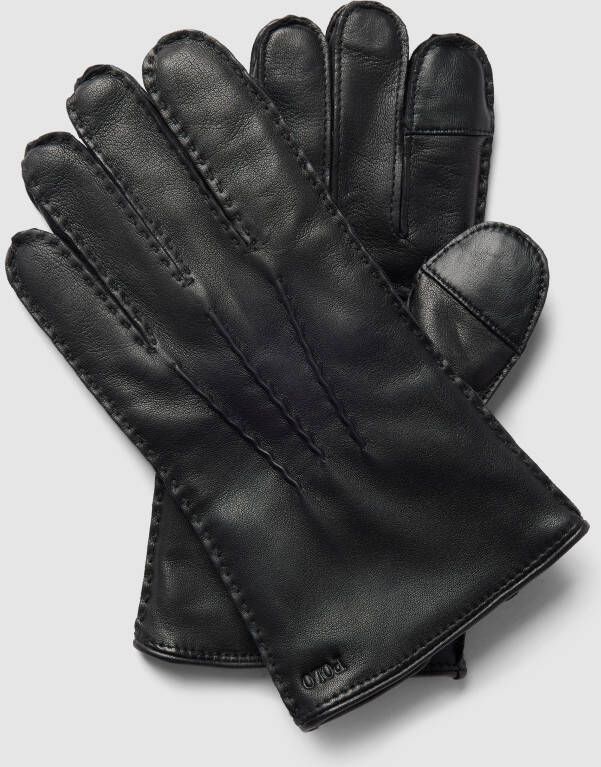 Polo Ralph Lauren Leren handschoenen met voering van kasjmier
