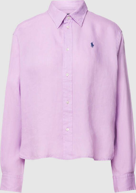 Polo Ralph Lauren Paarse Overhemd met Lange Mouwen Purple Dames