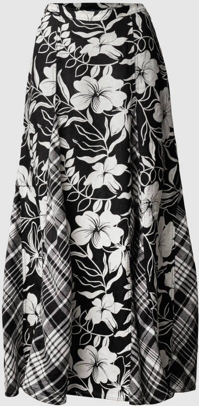 Polo Ralph Lauren Maxirok van linnen met ruit- en bloemenmotief