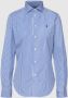 POLO Ralph Lauren gestreepte blouse lichtblauw wit - Thumbnail 2
