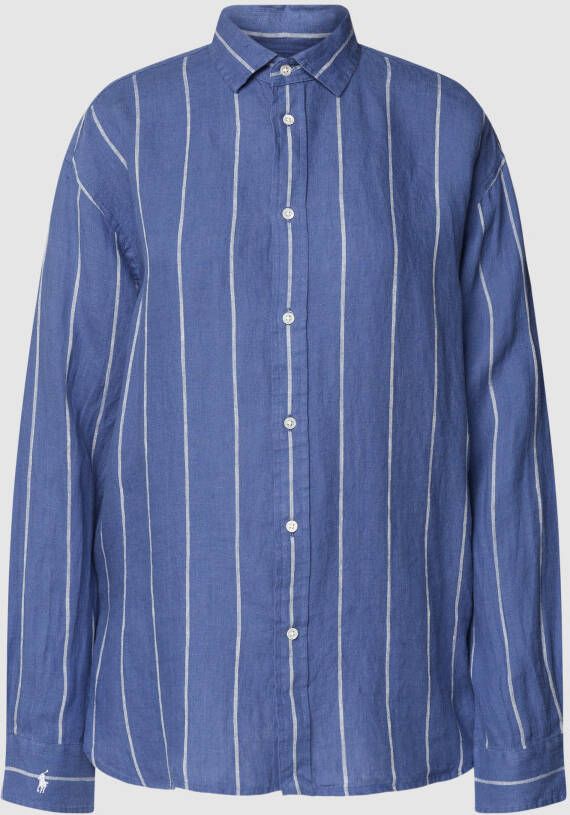 Polo Ralph Lauren Overhemdblouse van linnen met streepmotief