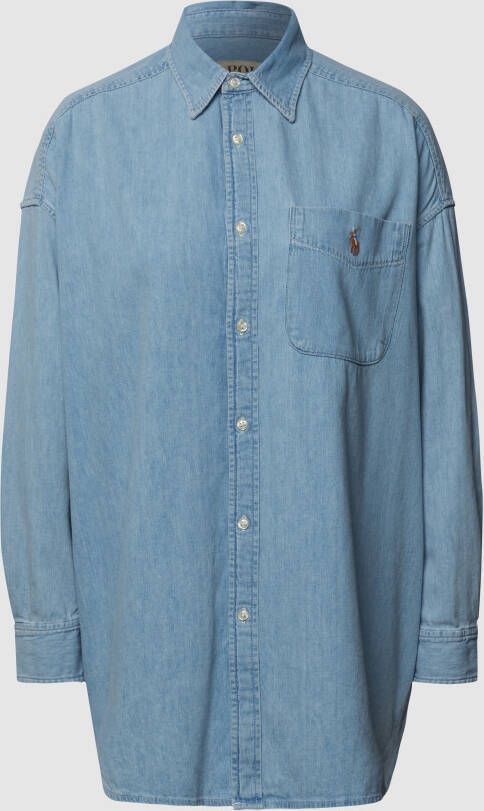 Polo Ralph Lauren Oversized jeansblouse met borstzak