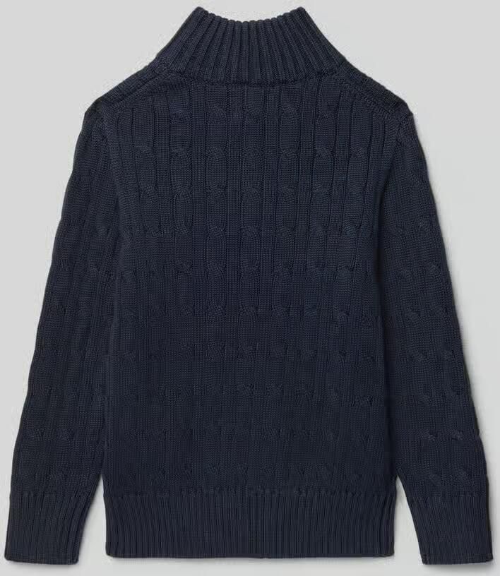 Polo Ralph Lauren Kids Gebreide pulllover met opstaande kraag en ritssluiting