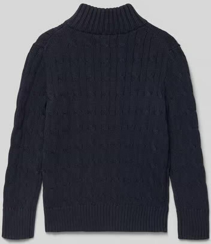Polo Ralph Lauren Kids Gebreide pulllover met opstaande kraag en ritssluiting