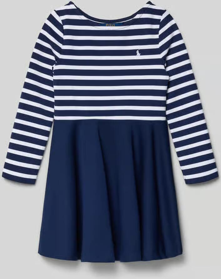 Polo Ralph Lauren Kids Jurk met ronde hals en labelstitching