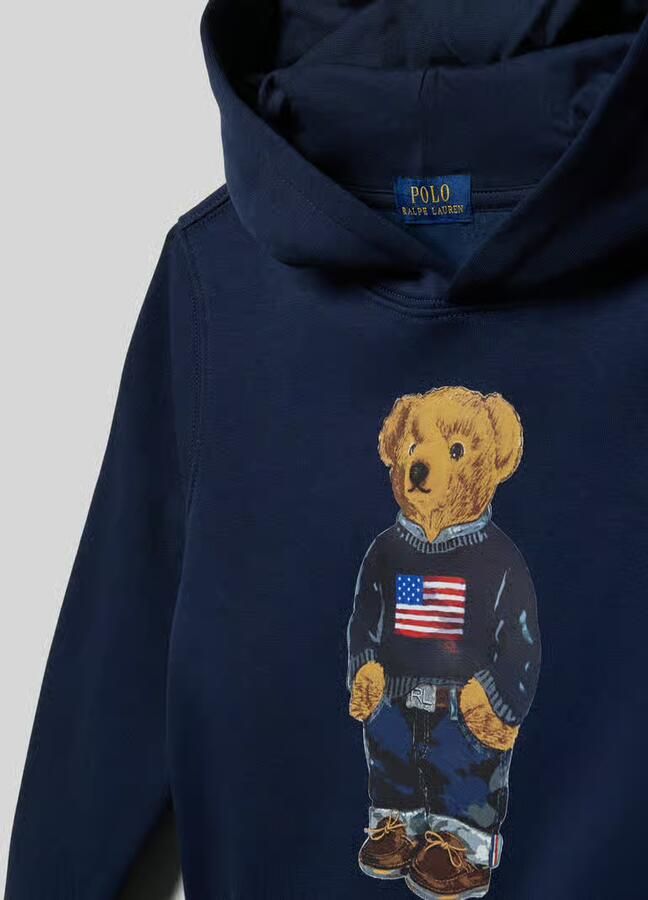 Polo Ralph Lauren Kids Regular fit hoodie met ijsbeerprint - Foto 2