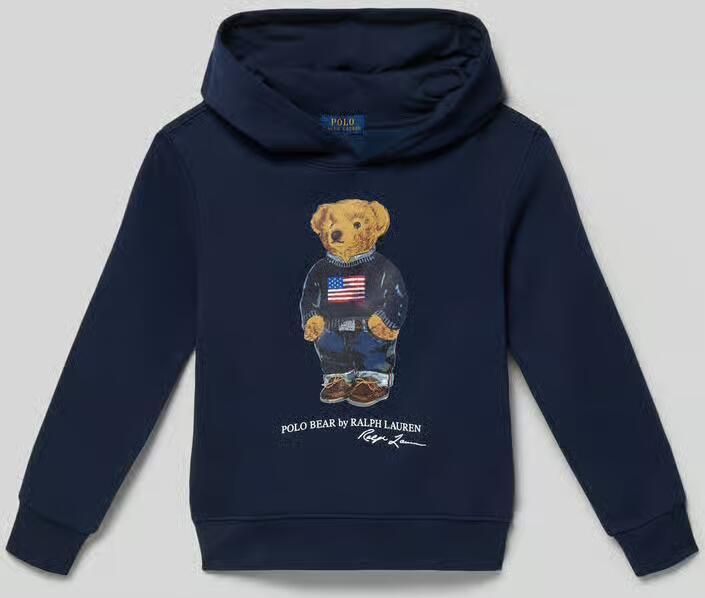Polo Ralph Lauren Kids Regular fit hoodie met ijsbeerprint