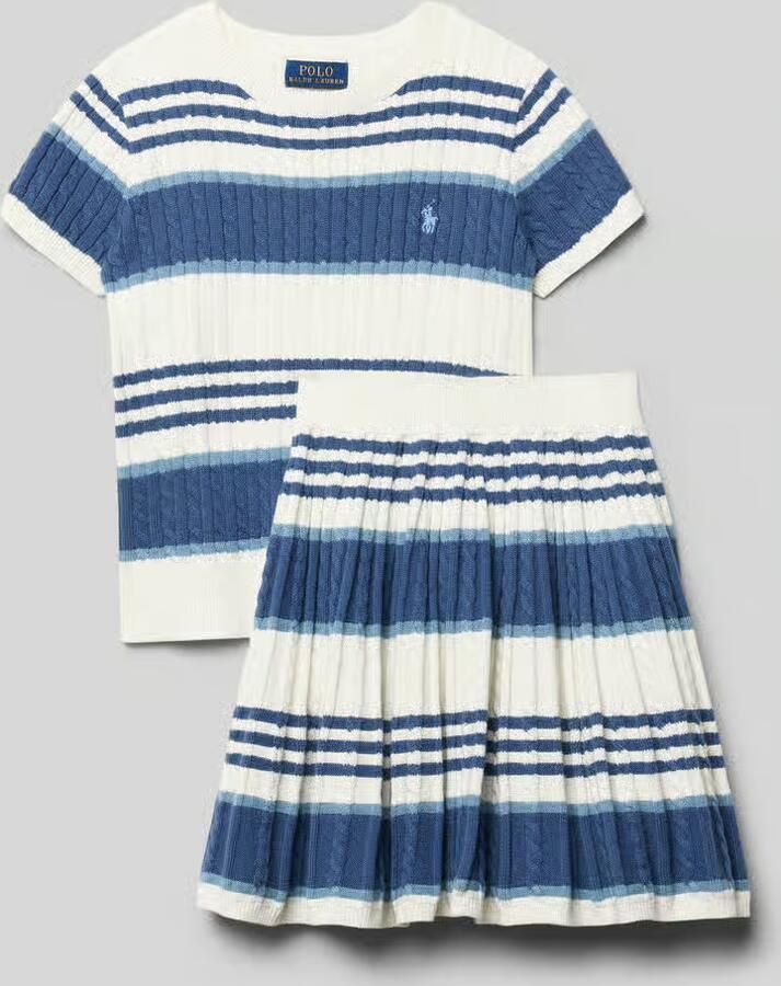 Polo Ralph Lauren Kids regular fit set van gebreide pullover en rok van puur katoen - Foto 2
