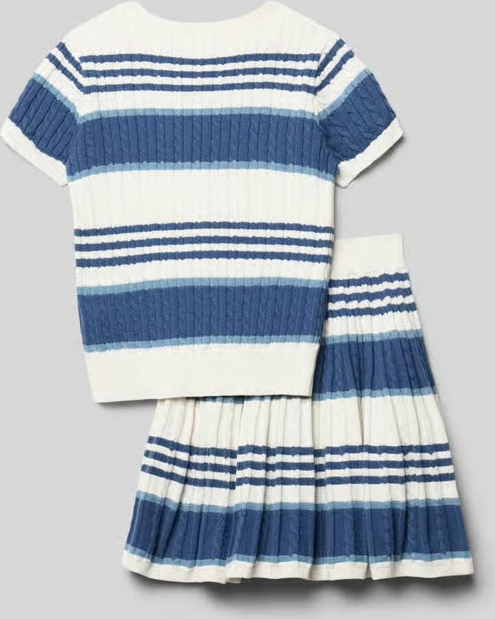 Polo Ralph Lauren Kids regular fit set van gebreide pullover en rok van puur katoen