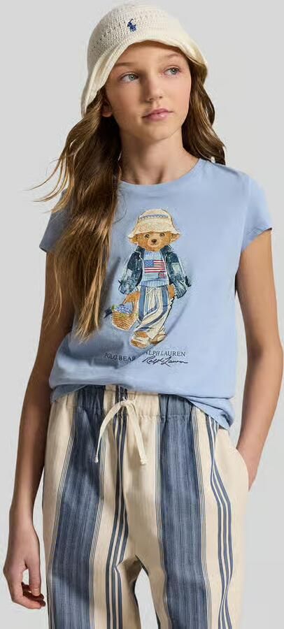 Polo Ralph Lauren Teens regular fit T-shirt van puur katoen met polo bear-motief - Foto 4