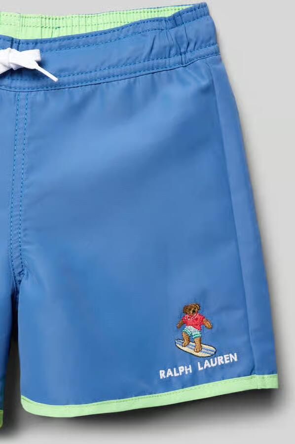 Polo Ralph Lauren Kids regular fit zwembroek met trekkoord en Polo Bear