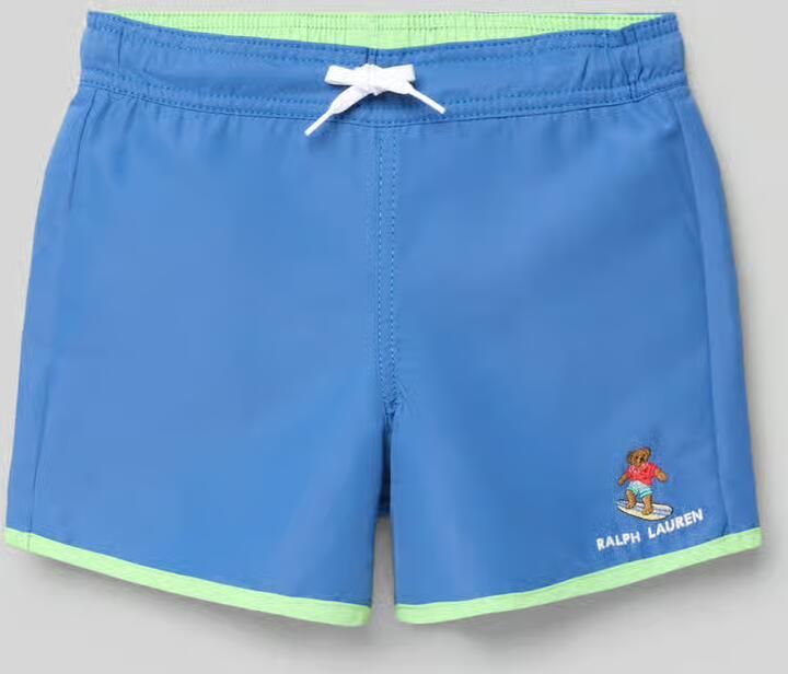 Polo Ralph Lauren Kids regular fit zwembroek met trekkoord en Polo Bear - Foto 2