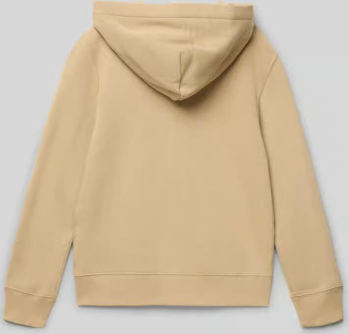Polo Ralph Lauren Kids Sweatjack met labelstitching en kangoeroezak