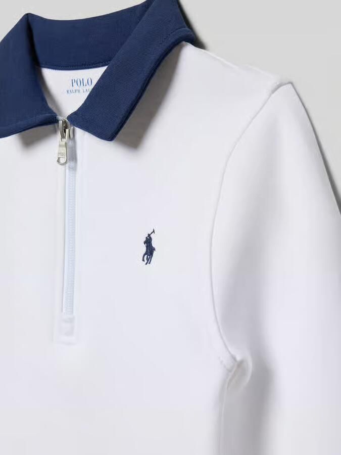 Polo Ralph Lauren Kids Sweatshirt met ritssluiting en labelstitching - Foto 2