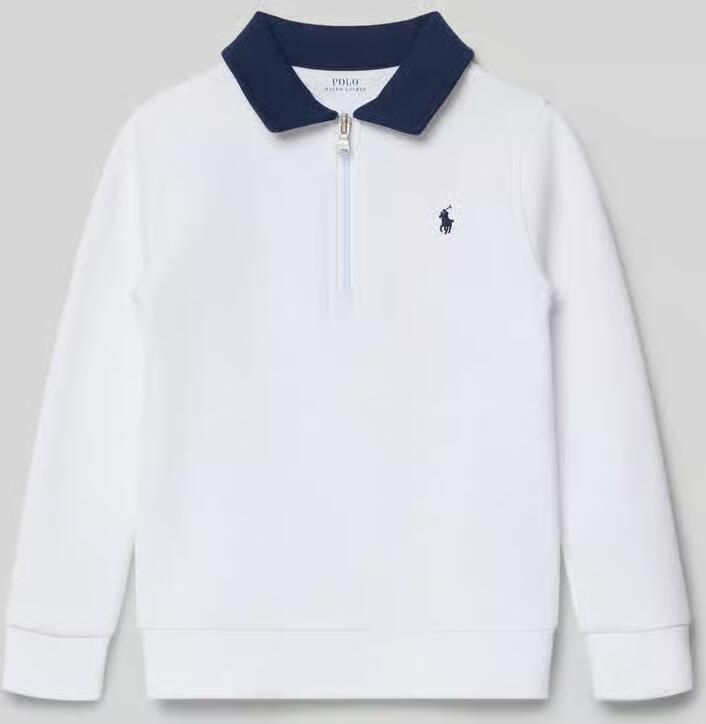 Polo Ralph Lauren Kids Sweatshirt met ritssluiting en labelstitching