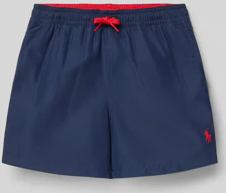 Polo Ralph Lauren Kids Zwembroek met labelstitching model 'TRAVLR'