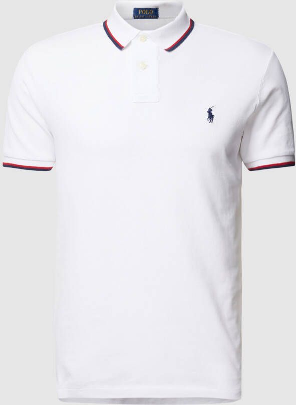 Ralph Lauren Wit Slim Fit Polo T-shirt met korte mouwen White Heren