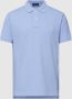 Polo Ralph Lauren Polo shirt met logo borduursel en geribbelde kraag en manchetten Blue Heren - Thumbnail 1