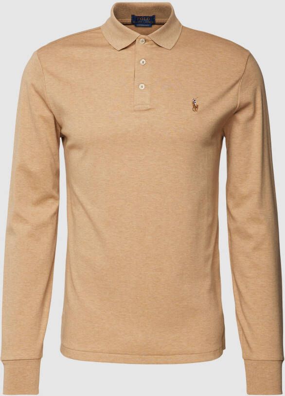 Ralph Lauren Lichtbruine slim fit polo shirt Brown Heren