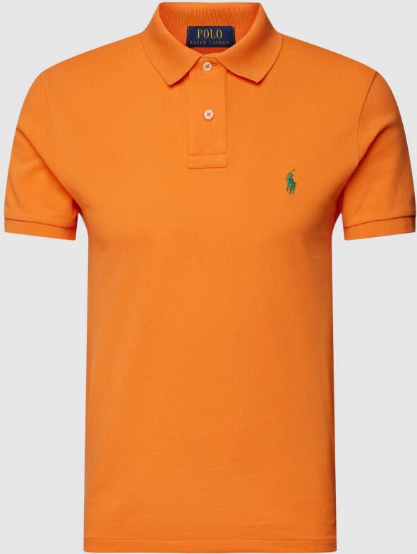 Ralph Lauren Oranje Polo Shirt Korte Mouw Slim Fit Orange Heren