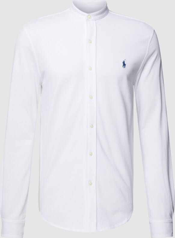 Polo Ralph Lauren Slim fit vrijetijdsoverhemd met opstaande kraag model 'FEATHERWEIGHT MESH'