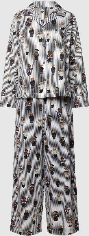 Polo Ralph Lauren Pyjama met all-over motief model 'Iconic Bear'