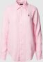 Polo Ralph Lauren Classic fit overhemdblouse van linnen met logostitching - Thumbnail 1
