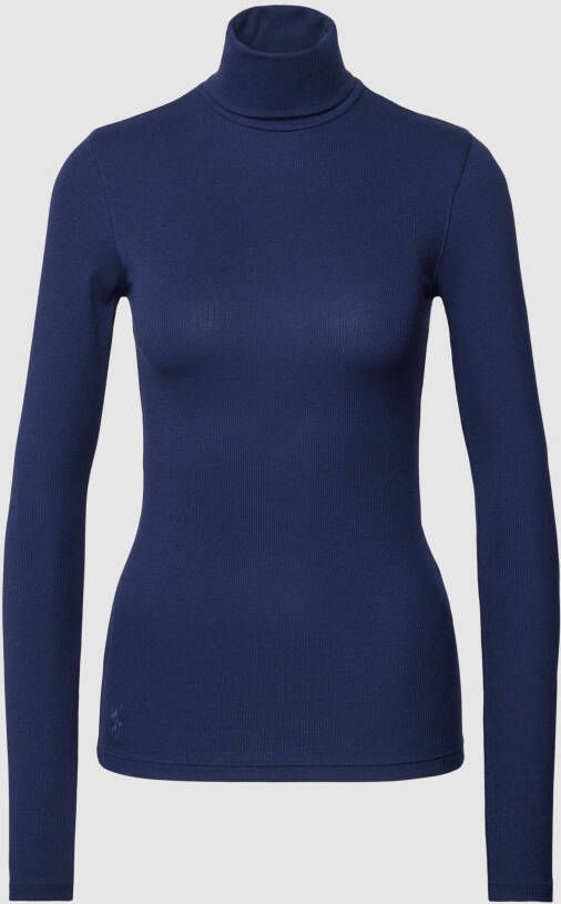 Polo Ralph Lauren Blauwe Slim Fit Top met Lange Mouwen Blue Dames