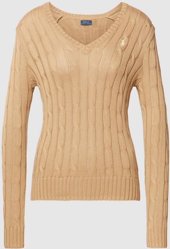 Polo Ralph Lauren Shirt met lange mouwen en V-hals model 'KIMBERLY'