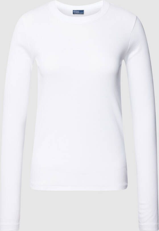 Polo Ralph Lauren Shirt met lange mouwen in effen design model 'RIB'