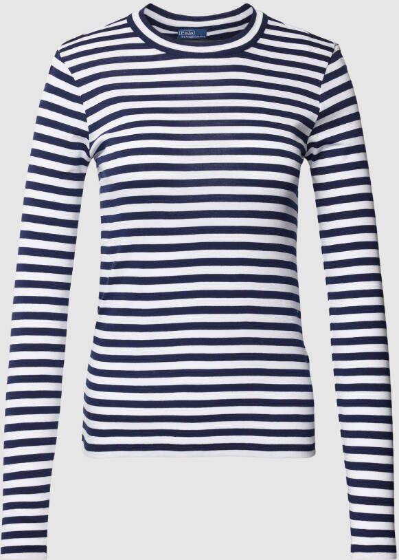 Ralph Lauren Gestreept Slim Fit Blouse van Katoen Multicolor Dames