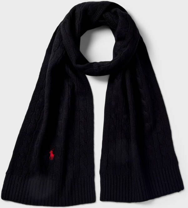 Ralph Lauren Winter Sjaal Collectie voor Mannen Black Heren